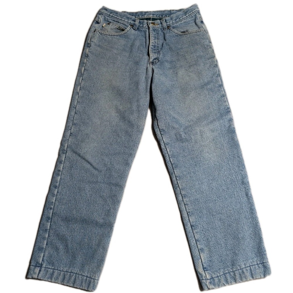 VTG LL Bean Double L Natural Fit Fleece Lined‎ Jeans Mens 34x34 Blue Heavy Denim